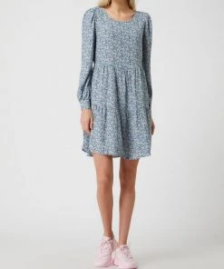 Only Kleid Aus Viskose Modell 'Emilia' - Bleu