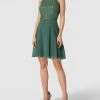 V.M. Cocktailkleid Mit Paillettenbesatz - Grün