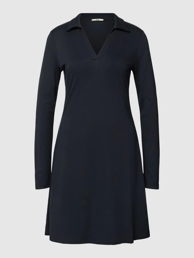 Esprit Knielanges Kleid Mit V-Ausschnitt - Schwarz 2 Esprit Knielanges Kleid Mit V-Ausschnitt - Schwarz – Bild 2