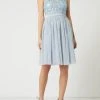 Jake*s Cocktail Cocktailkleid Aus Mesh Mit Pailletten-Applikationen - Hellblau