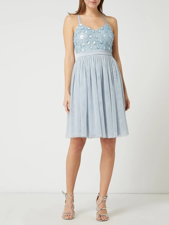 Jake*s Cocktail Cocktailkleid Aus Mesh Mit Pailletten-Applikationen - Hellblau 1 Jake*s Cocktail Cocktailkleid Aus Mesh Mit Pailletten-Applikationen - Hellblau