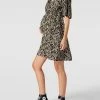 Mamalicious Knielanges Umstands-Kleid Mit Elastischem Tailleneinsatz - Schwarz