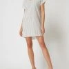 Skiny Kleid Aus Leinen-Baumwoll-Mix - Offwhite