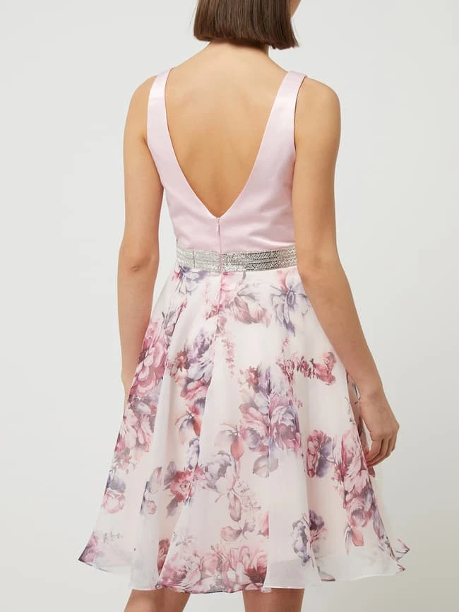 Luxuar Cocktailkleid Aus Satin Und Organza - Rosé 6 Luxuar Cocktailkleid Aus Satin Und Organza - Rosé – Bild 6