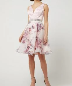 Luxuar Cocktailkleid Aus Satin Und Organza - Rosé