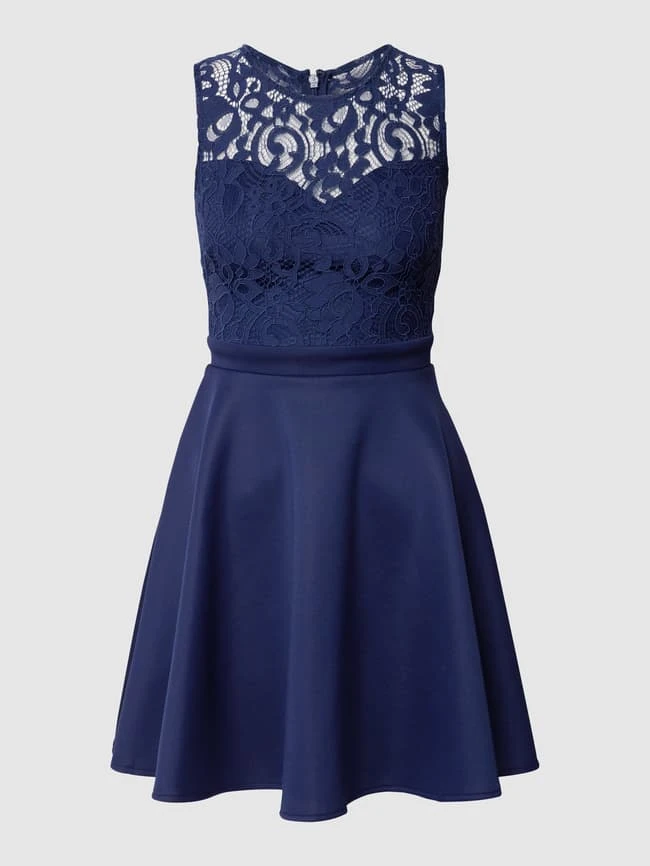 Lipsy Cocktailkleid Mit Floralen Stickereien - Marineblau 2 Lipsy Cocktailkleid Mit Floralen Stickereien - Marineblau – Bild 2