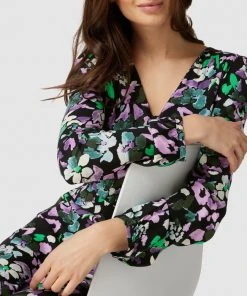 ICHI Knielanges Kleid Mit Floralem Muster Modell 'Vera' - Schwarz -Vera Wang Shop 6d4kgk9ja973ihhnad0kchicacrladpna123akae9h53agi5a9652kql8so3ida19594okab9l4kcdak913jecpk70o6aphnc8qm8e9k6sr66e1lcpgj4dj56tij4c1k6ph3ado