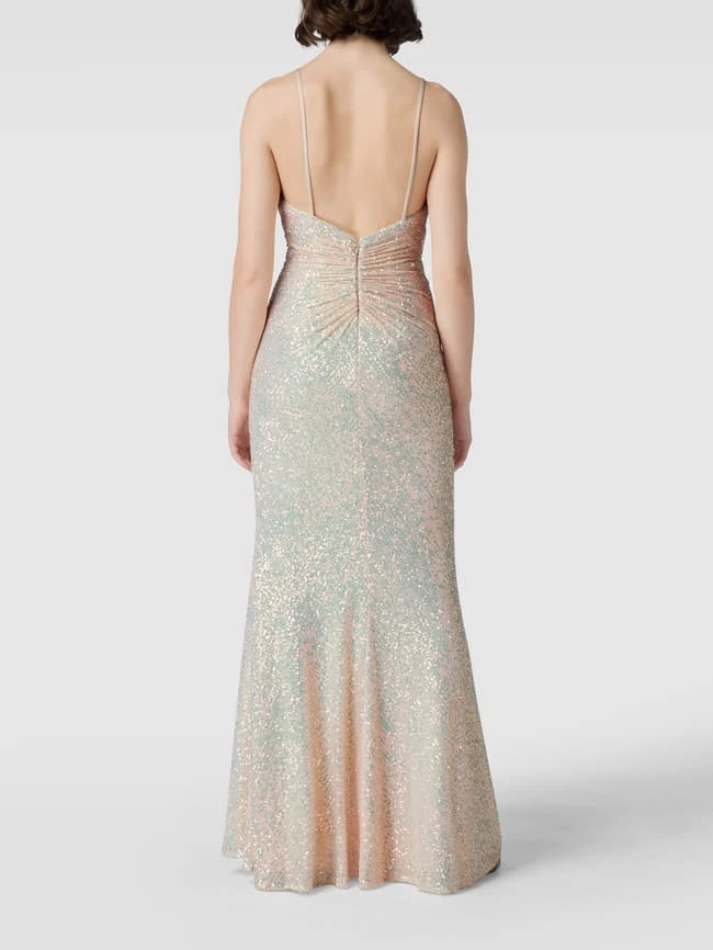 Mascara Abendkleid Mit Pailletten - Metallic Beige 5 Mascara Abendkleid Mit Pailletten - Metallic Beige – Bild 5