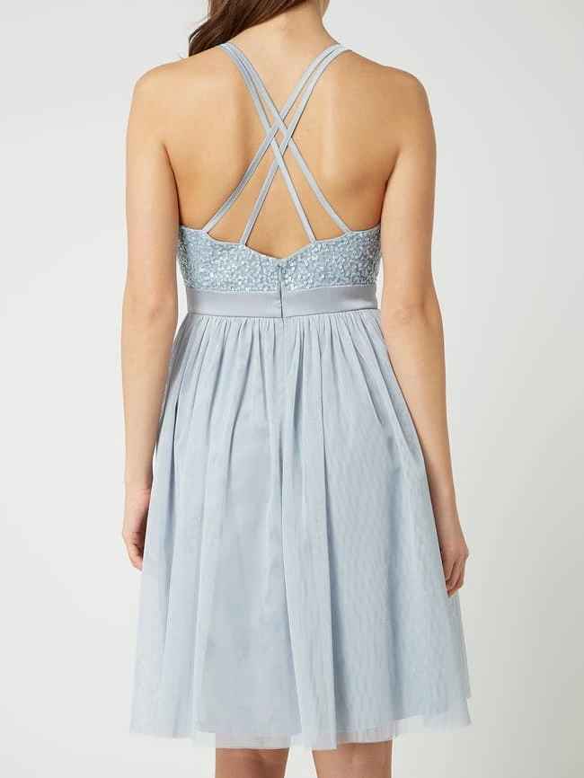 Jake*s Cocktail Cocktailkleid Aus Mesh Mit Pailletten-Applikationen - Hellblau 5 Jake*s Cocktail Cocktailkleid Aus Mesh Mit Pailletten-Applikationen - Hellblau – Bild 5
