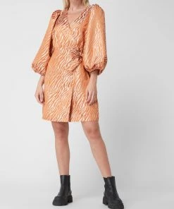 Minus Kleid Aus Brokat Modell 'Emmalia' - Orange