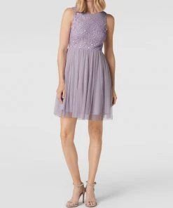 LACE & BEADS Cocktailkleid Mit Pailletten - Flieder