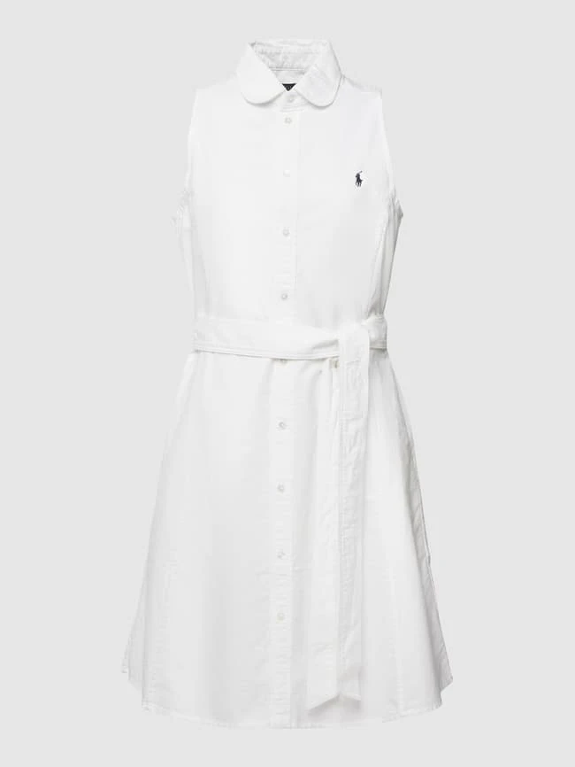 Polo Ralph Lauren Knielanges Hemblusenkleid Mit Logo-Stitching - Weiß 2 Polo Ralph Lauren Knielanges Hemblusenkleid Mit Logo-Stitching - Weiß – Bild 2