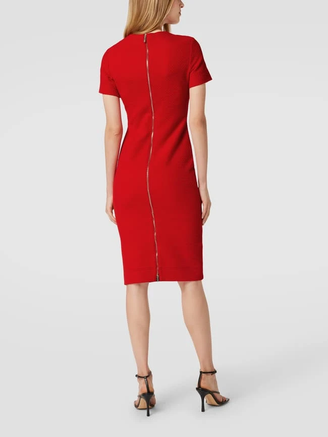 BOSS Knielanges Kleid Mit Strukturmuster Modell 'Dixetta' - Hellrot 5 BOSS Knielanges Kleid Mit Strukturmuster Modell 'Dixetta' - Hellrot – Bild 5