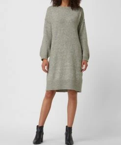 Fransa Strickkleid Mit Alpaka-Anteil Modell 'Sandy' - Schilf Meliert