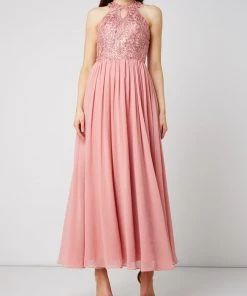 Laona Abendkleid Mit Collierkragen - Rosé