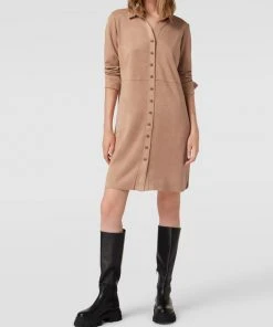 Betty Barclay Knielanges Kleid Mit Umlegekragen - Camel