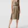 Lauren Ralph Lauren Knielanges Cocktailkleid Mit Taillengurt - Lindgrün