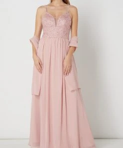 Mascara Abendkleid Mit Ziersteinen - Altrosa