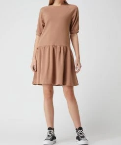 Tom Tailor Denim Kleid Aus Baumwolle - Taupe