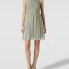 LACE & BEADS Cocktailkleid Mit Pailletten - Hellgrün
