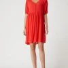 ICHI Kleid Aus Viskose Modell 'Marrakech' - Rot
