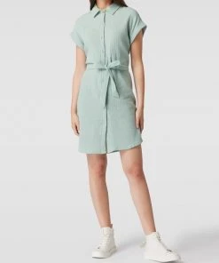 Tom Tailor Denim Hemdblusenkleid Mit Strukturmuster - Mint