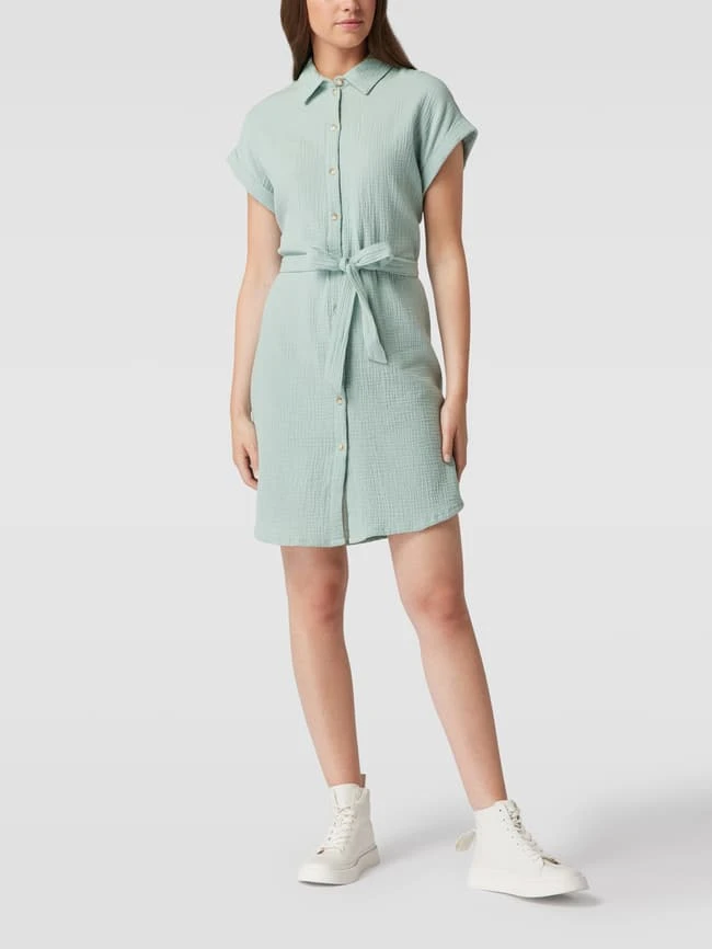 Tom Tailor Denim Hemdblusenkleid Mit Strukturmuster - Mint 1 Tom Tailor Denim Hemdblusenkleid Mit Strukturmuster - Mint