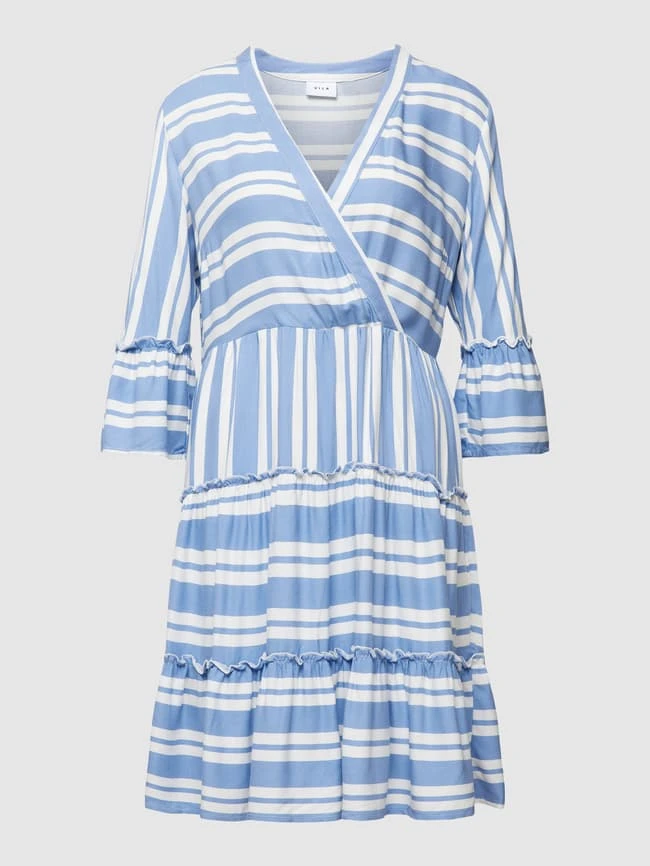 Vila Knielanges Kleid Mit Streifenmuster Modell 'Vibilly' - Bleu 2 Vila Knielanges Kleid Mit Streifenmuster Modell 'Vibilly' - Bleu – Bild 2
