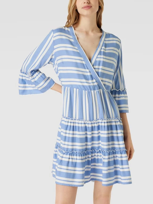 Vila Knielanges Kleid Mit Streifenmuster Modell 'Vibilly' - Bleu 4 Vila Knielanges Kleid Mit Streifenmuster Modell 'Vibilly' - Bleu – Bild 4