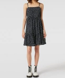 Only Minikleid Mit Volantsaum - Dunkelblau