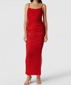 Paradi Abendkleid Mit Raffungen - Rot