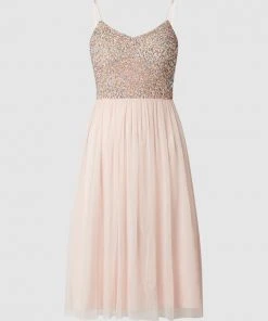 Jake*s Cocktail Cocktailkleid Aus Mesh Mit Pailletten - Metallic Rosa Meliert