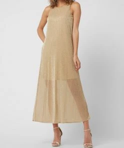 DKNY Maxikleid Mit Glitter-Effekt - Gold