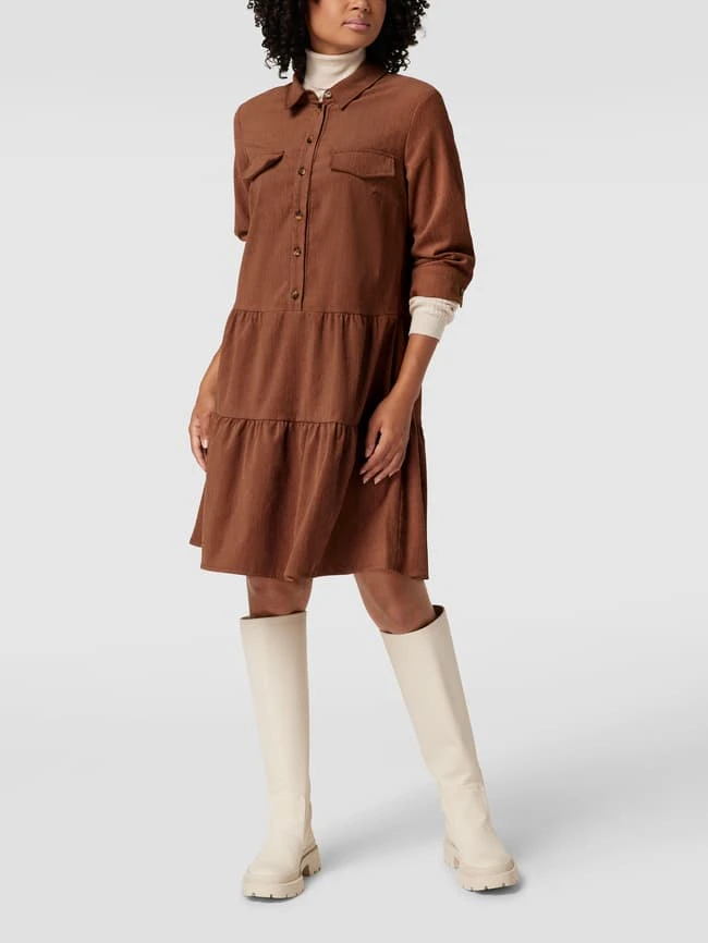 Betty Barclay Knielanges Kleid In Cord-Optik - Mittelbraun 4 Betty Barclay Knielanges Kleid In Cord-Optik - Mittelbraun – Bild 4