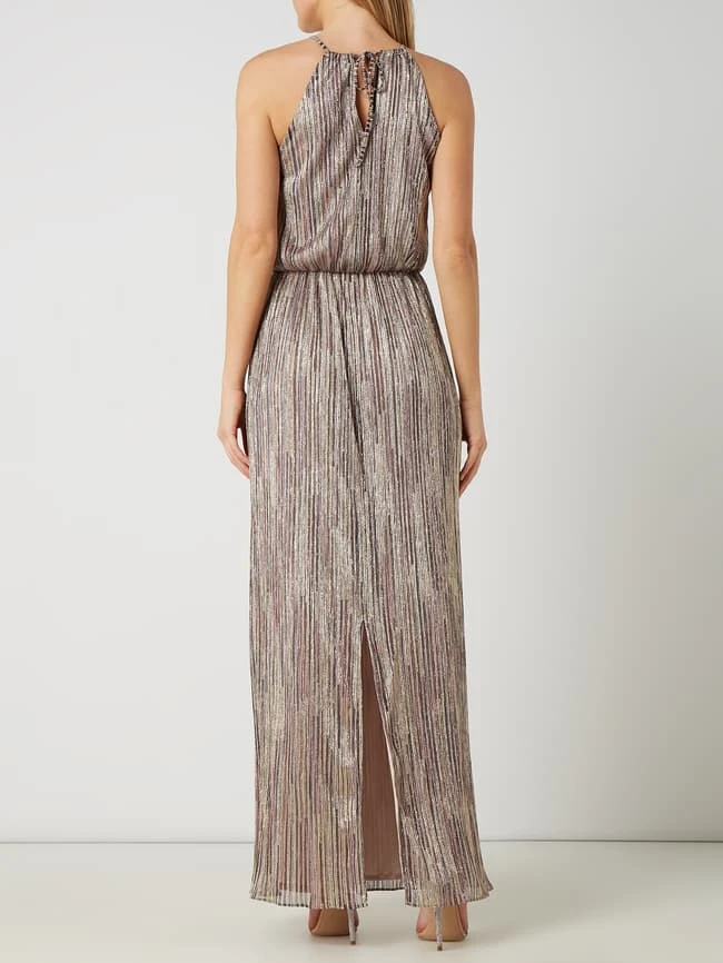 Swing Abendkleid Mit Effektgarn - Gold 4 Swing Abendkleid Mit Effektgarn - Gold – Bild 4