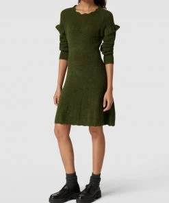 Atelier Reve Kleid Mit Rundhalsausschnitt Modell 'Manon' - Khaki