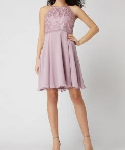 Jake*s Cocktail Cocktailkleid Aus Spitze Und Chiffon - Mauve Meliert