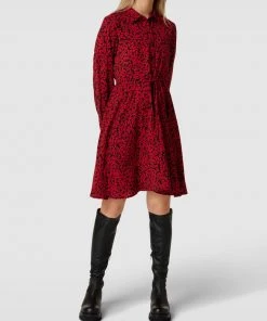 Only Blusenkleid Mit Allover-Muster Modell 'CECILIA' - Rot