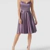 TROYDEN COLLECTION Cocktailkleid Aus Satin - Flieder