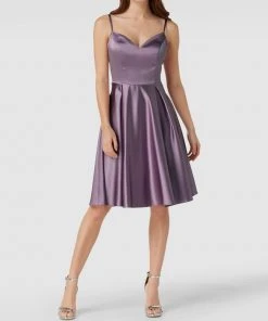 TROYDEN COLLECTION Cocktailkleid Aus Satin - Flieder