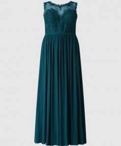 My Mascara Curves PLUS SIZE Abendkleid Mit Strasssteinen - Dunkelgrün