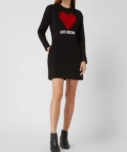 Love Moschino Sweatkleid Mit Pailletten - Schwarz