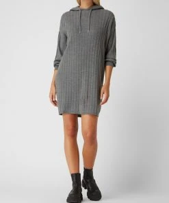 Only Hoodie Mit Strukturmuster Modell 'Carey' - Mittelgrau Meliert