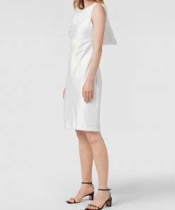 Paradi Cocktailkleid Mit Wasserfall-Ausschnitt - Offwhite