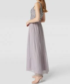 LACE & BEADS Abendkleid Mit Paillettenbesatz - Flieder