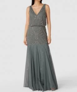 LACE & BEADS Abendkleid Mit Muster Aus Zierperlen - Grün
