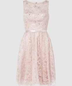 Luxuar Cocktailkleid Aus Floraler Spitze - Rosa