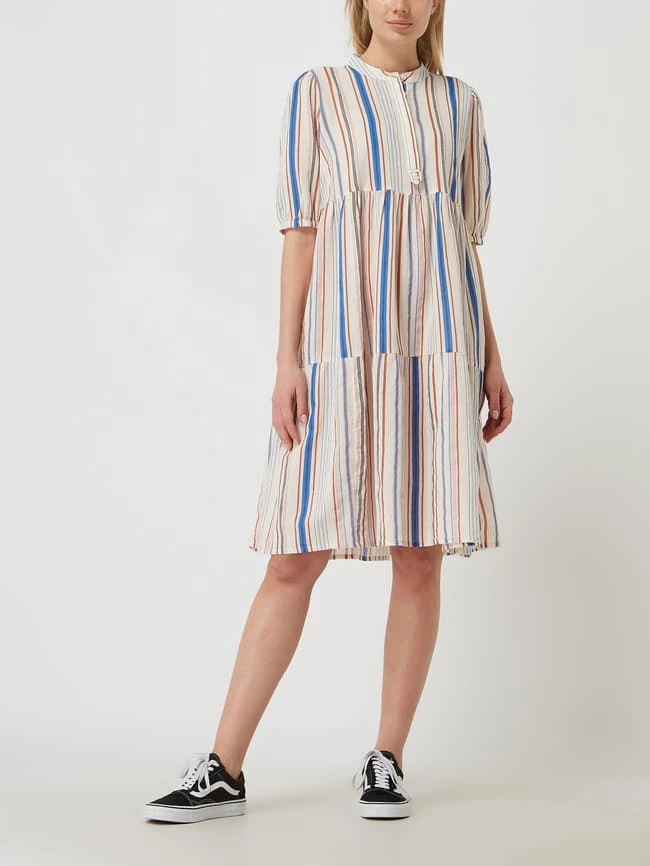 Fransa Kleid Im Stufen-Look Modell 'Fanadja' - Offwhite 1 Fransa Kleid Im Stufen-Look Modell 'Fanadja' - Offwhite