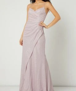 Luxuar Abendkleid Mit Glitter-Effekt Und Ombré - Rosa