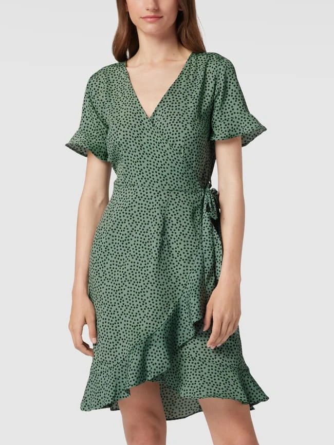 Only Knielanges Wickelkleid Mit Floralem Allover-Muster - Mint 4 Only Knielanges Wickelkleid Mit Floralem Allover-Muster - Mint – Bild 4